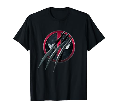 Marvel Studios Deadpool & Wolverine Slashed Icon with Claws T-Shirt